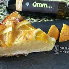 Una foto de Portokalopita, pastel griego de naranja en GME, F y G y tradicional