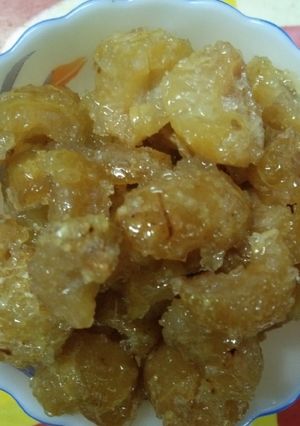 A picture of Amla (gooseberry) Candy In Microwave.