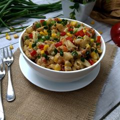 Classic Macaroni Chicken Salad A picture of Classic Macaroni Chicken Salad.