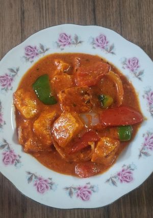 A picture of Paneer Tikka Masala Dhaba Style.