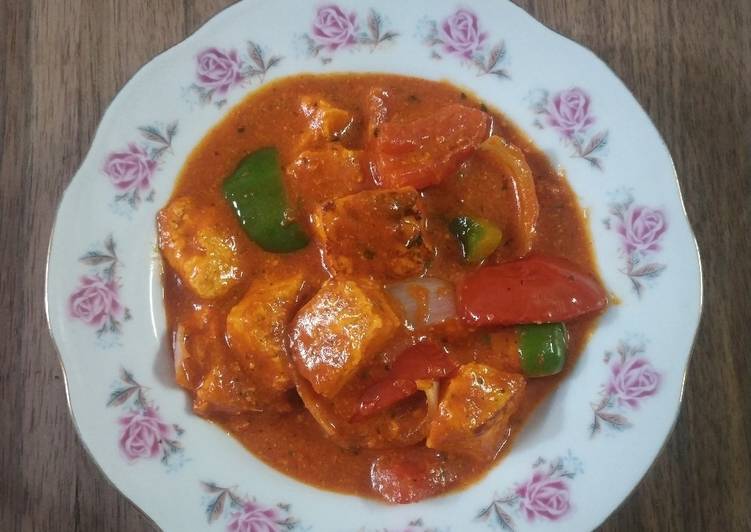 Recipe of Homemade Paneer Tikka Masala Dhaba Style