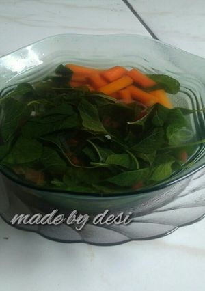 Foto resep Sayur Bening (Bayam) + Wortel