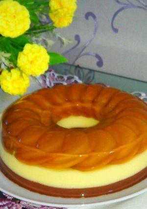 Foto resep Puding lapis biskuit