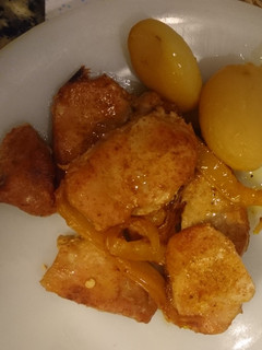Una foto de Solomillo de pavo con pimiento amarillo