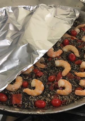 Una foto de Arroz Negro al estilo Sonorense