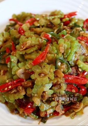 Foto resep Pare Tumis Ikan Asin