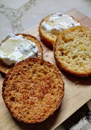 Una foto de Pan lactal sin harina, se puede hacer la tostada para el desayuno