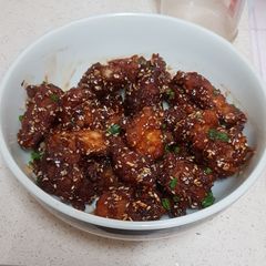 Lemon honey chicken A picture of Lemon honey chicken.