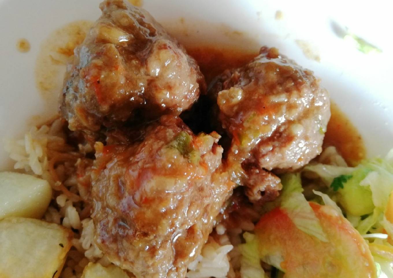 Albóndigas en salsa de cocacola