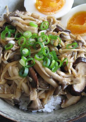 A picture of Asian Mushroom Rice Bowl.