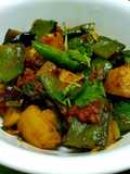 Flat Beans and Potato Sabzi