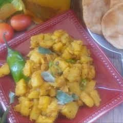 A picture of Alu ki bhujia.