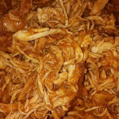A picture of Dr. Pepper Pulled Chicken.