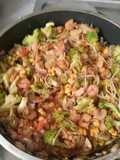 Camarones con vegetales
