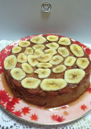 Una foto de Pastel de banana invertida!