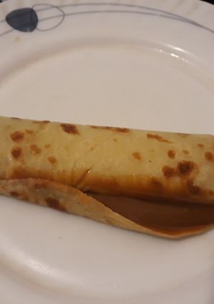 Una foto de Panqueques dulces con dulce de leche