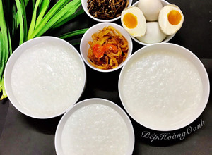 Hình của món Cháo Trắng(Hột Vịt Muối+Cá Bống Kho Tiêu+Dưa Món).