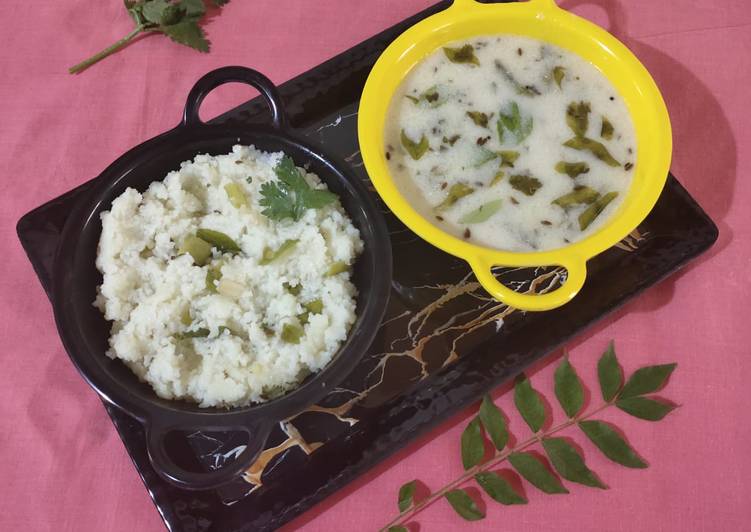 Recipe of Homemade Falahari moraiya Khichdi and kadhi