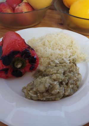 Una foto de Arroz con Morrón asado