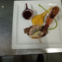 A picture of Valentine's surf and turf.