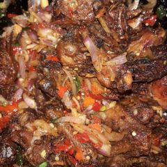 A picture of Peppered chicken.