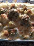 Coliflor, brócoli y zanahoria gratinados
