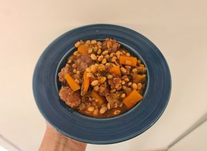 Una foto de Guiso de porotos de soja 🌱