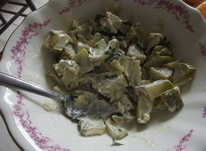 Una foto de Ensalada de chayote cocido