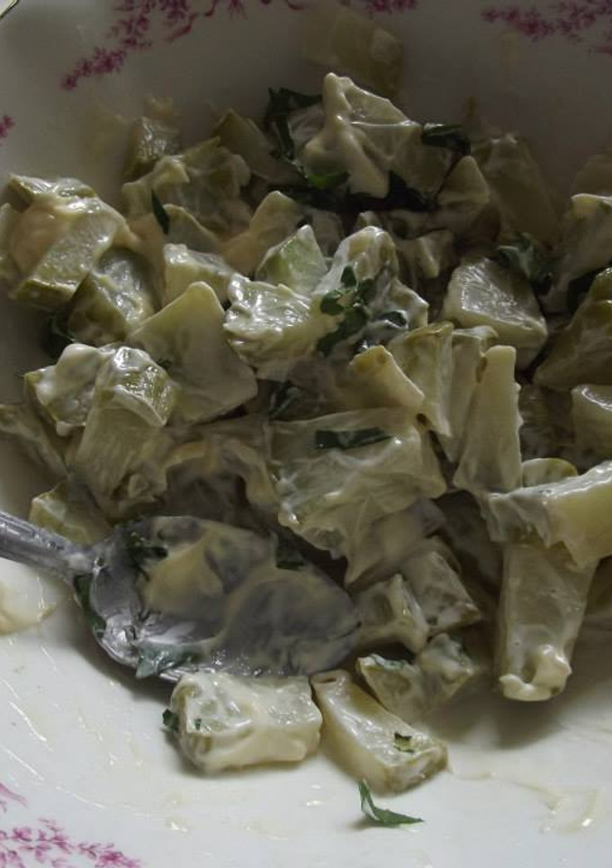 Una foto de Ensalada de chayote cocido