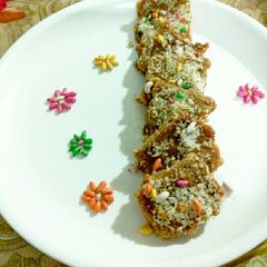 Besan barfi A picture of Besan barfi.