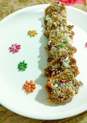 A picture of Besan barfi.