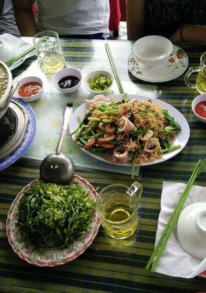 Hình của món Mì xào hải sản.