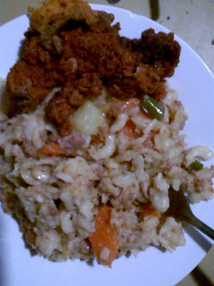A picture of Macaroni with mince.