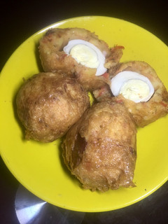 A picture of Potato egg roll🥔🥚.