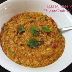 A picture of Masala Oats with Italian seasoning.