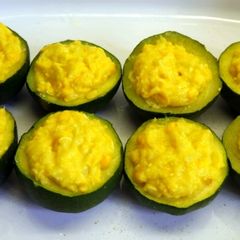 A picture of Gem Squash and sweetcorn.