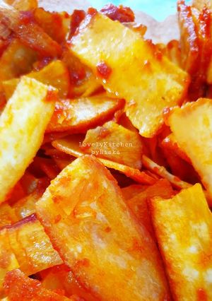 Foto resep Keripik Singkong Pedas (Sanjai Balado)