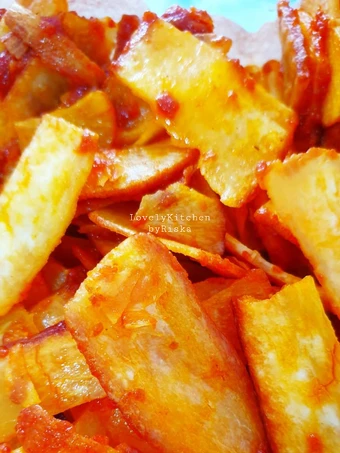 Cara Gampang Menyiapkan Resep Keripik Singkong Pedas (Sanjai Balado) yang  Bikin Ketagihan Anti Ribet, Uenak Banget