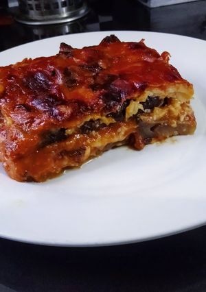 Una foto de Lasaña de berenjenas