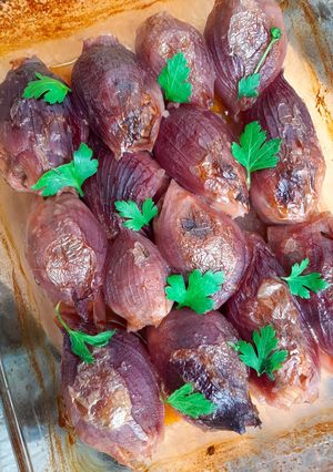 Töltött hagyma tamarind szósszal recept fotója