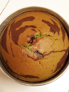 Foto resep 382. Bolu Pandan Zebra Putih Telur