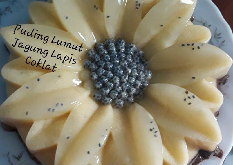 Resep Puding Lumut Jagung 🌽 Lapis Coklat 🍫 | Resep Bumbu Puding Lumut Jagung 🌽 Lapis Coklat 🍫 Yang Enak Banget