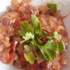 A picture of Brinjal ka bharta.