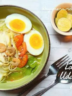 Foto resep Laksa Ayam Udang Kering ala Betawi