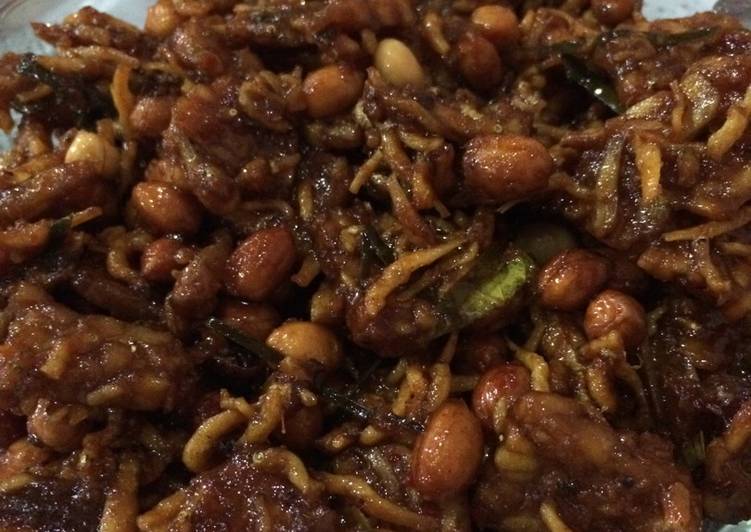 Cara termudah untuk Musim Dingin LezatBalado teri tempe kacang