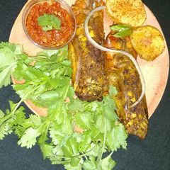 A picture of Jumbo tiger prawn tandori.