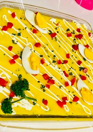 Una foto de Causa Limeña  Rellena con Pollo!!