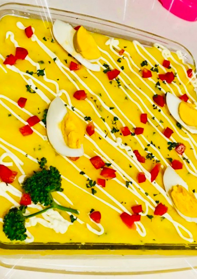 Una foto de Causa Limeña  Rellena con Pollo!!