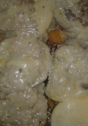 Una foto de Zapallitos rellenos de carne picada con queso mozzarella gratinada