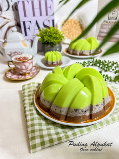 Foto resep Puding Alpukat Oreo coklat